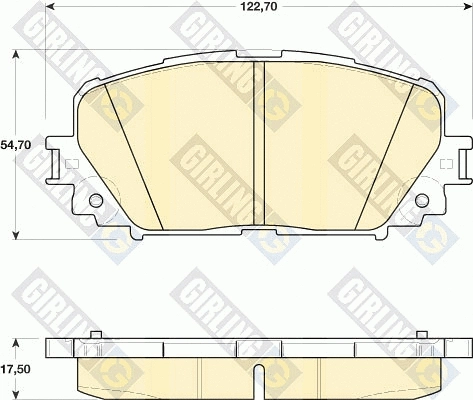 Kit de plaquettes de frein, frein à disque GIRLING 6134609