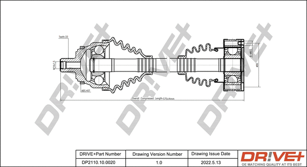 Arbre de transmission Dr!ve+ DP2110.10.0020