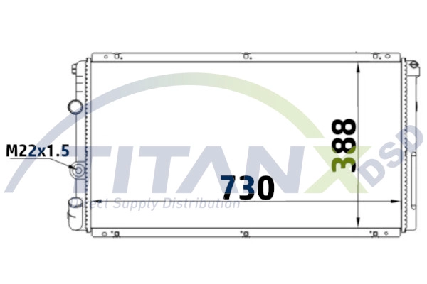 Radiateur, refroidissement du moteur TitanX RD369009