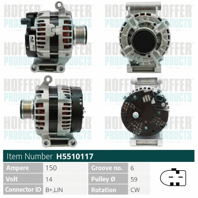 Alternateur HOFFER H5510117