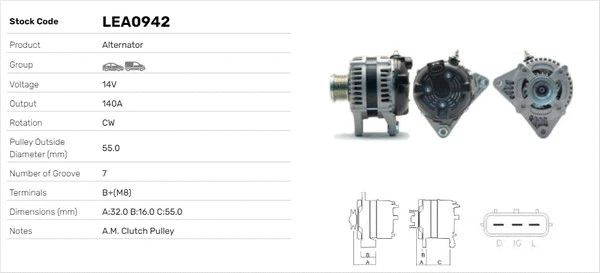 Alternateur LUSA LEA0942