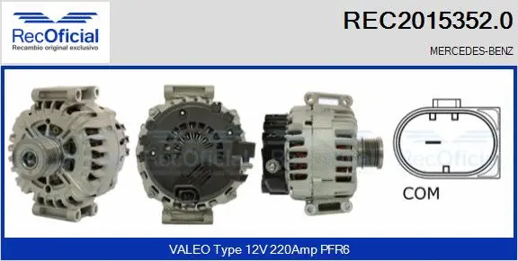 Alternateur RECOFICIAL REC2015352.0