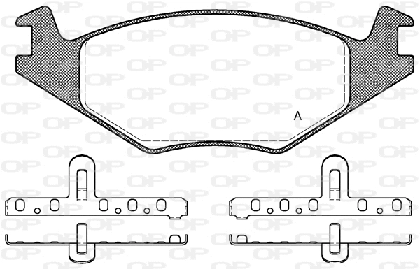 Kit de plaquettes de frein, frein à disque OPEN PARTS BPA0171.20
