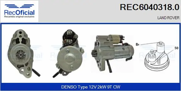 Démarreur RECOFICIAL REC6040318.0