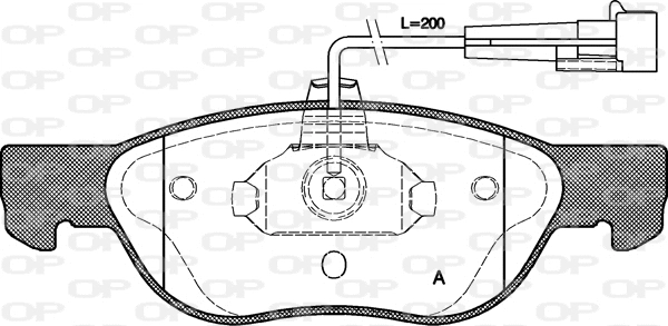 Kit de plaquettes de frein, frein à disque OPEN PARTS BPA0587.11