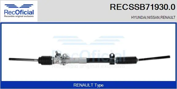 Crémaillère de direction RECOFICIAL RECSSB71930.0