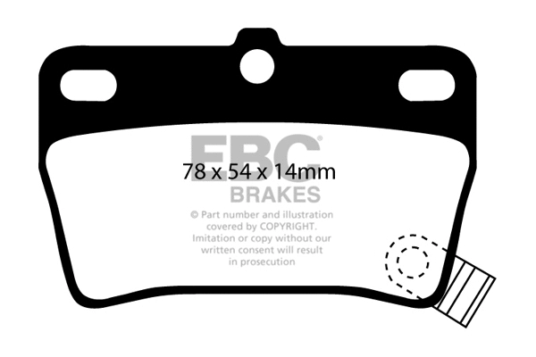 Kit de plaquettes de frein, frein à disque EBC Brakes DP61403