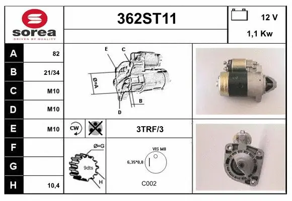 Démarreur STARTCAR 362ST11