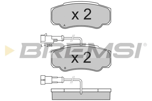 Kit de plaquettes de frein, frein à disque BREMSI BP3357