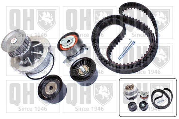 Pompe à eau + kit de courroie crantée QUINTON HAZELL QBPK5790