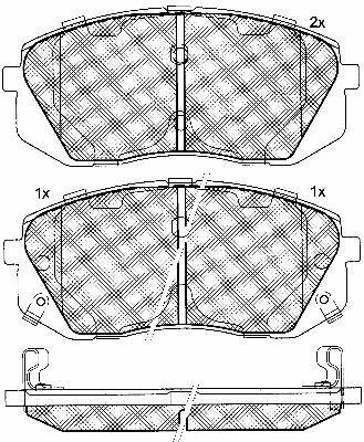 Kit de plaquettes de frein, frein à disque BSF 10864