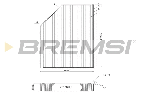 Filtre, air de l'habitacle BREMSI FC0406