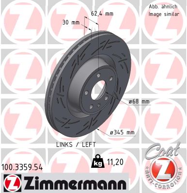 Disque de frein ZIMMERMANN 100.3359.54