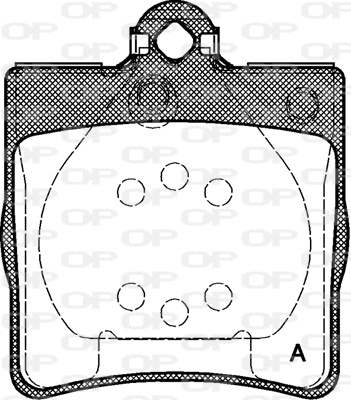 Kit de plaquettes de frein, frein à disque OPEN PARTS BPA0678.00
