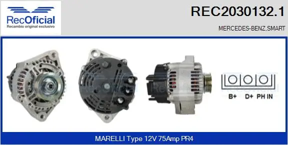 Alternateur RECOFICIAL REC2030132.1