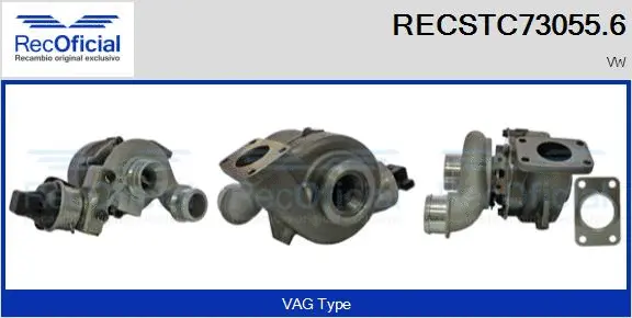 Turbocompresseur, suralimentation RECOFICIAL RECSTC73055.6
