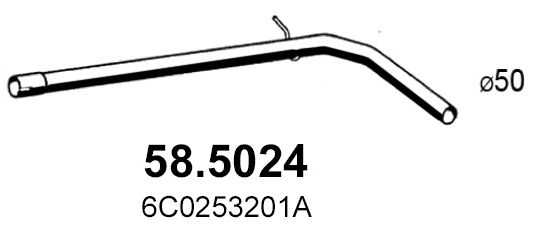 Tuyau d'échappement ASSO 58.5024