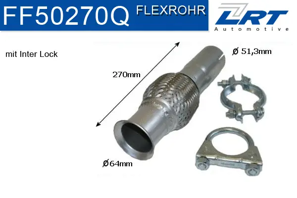 Tuyau flexible, échappement LRT FF50270Q
