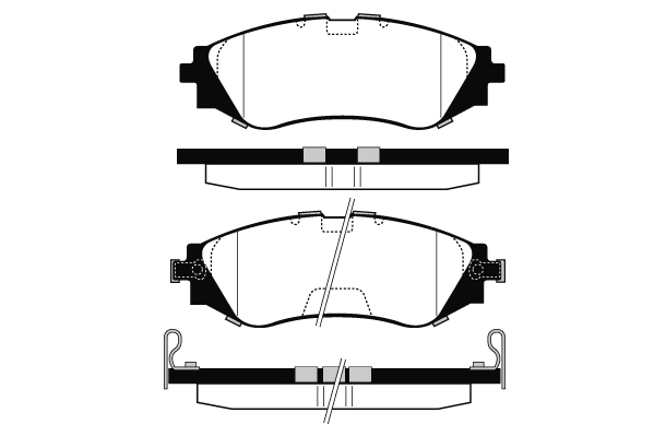 Kit de plaquettes de frein, frein à disque Technika 01719A