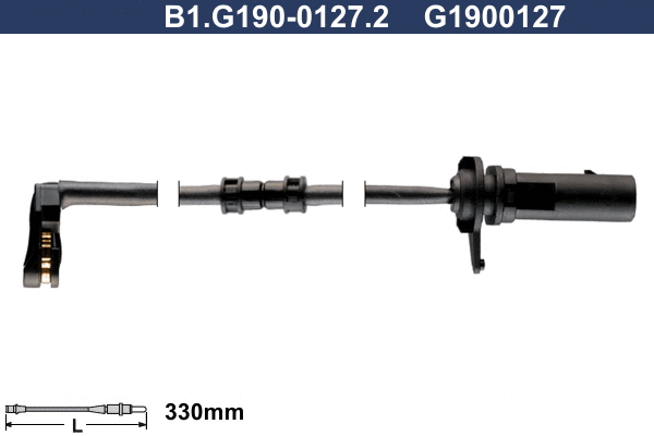 Contact d'avertissement, usure des plaquettes de frein GALFER B1.G190-0127.2