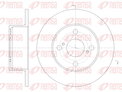 Disque de frein REMSA 6871.00