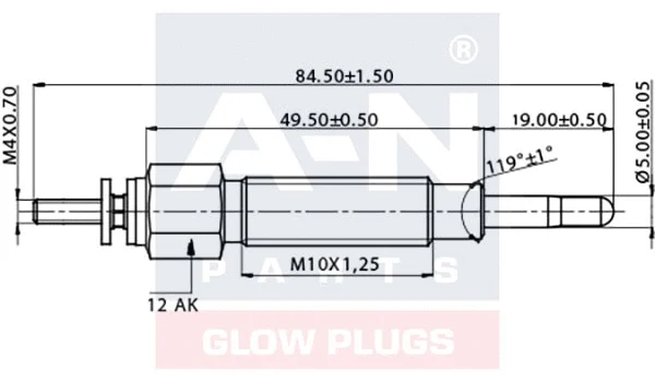 Bougie de préchauffage A-N PARTS A-N085352
