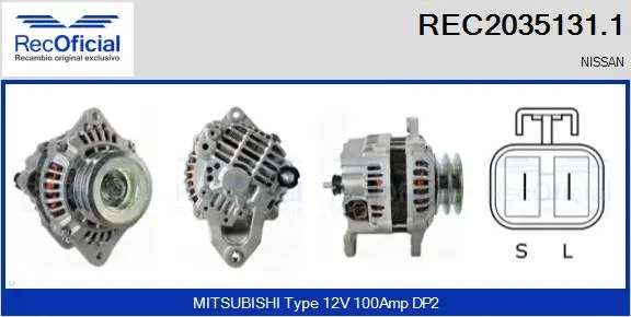 Alternateur RECOFICIAL REC2035131.1