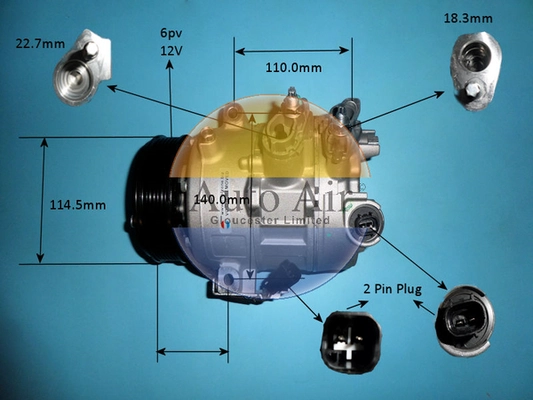 Compresseur, climatisation AUTO AIR GLOUCESTER 14-9673P