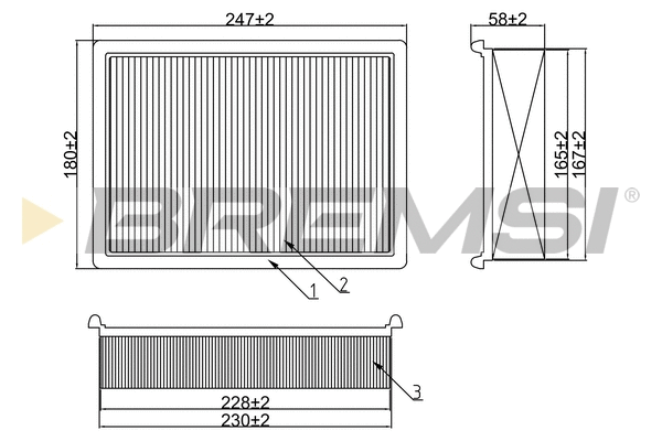 Filtre à air BREMSI FA1650