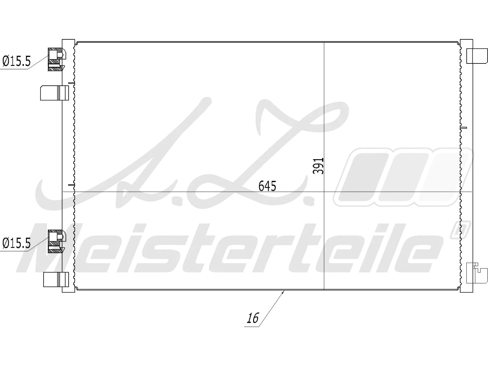 Condenseur, climatisation A.Z. Meisterteile AZMT-45-030-1171