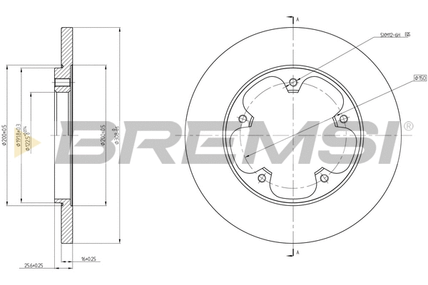 Disque de frein BREMSI CD8484S