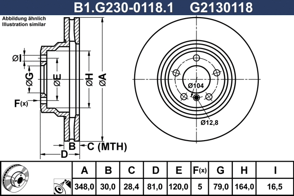Disque de frein GALFER B1.G230-0118.1