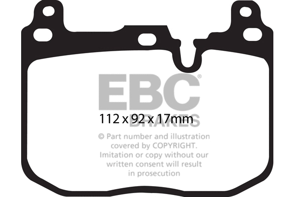 Kit de plaquettes de frein, frein à disque EBC Brakes DP32130C