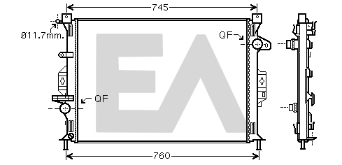 Radiateur, refroidissement du moteur EACLIMA 31R22134