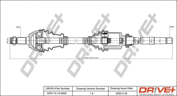 Arbre de transmission Dr!ve+ DP2110.10.0563