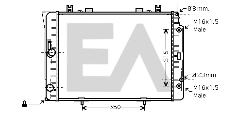 Radiateur, refroidissement du moteur EACLIMA 31R50122