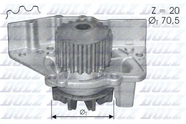 Pompe à eau, refroidissement du moteur DOLZ C119