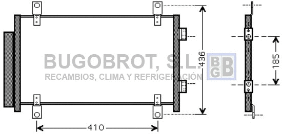 Condenseur, climatisation BUGOBROT 62-FT5351