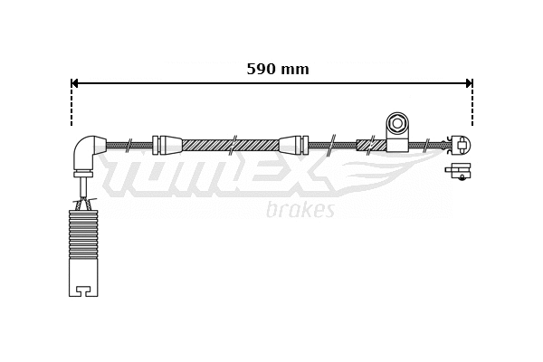 Contact d'avertissement, usure des plaquettes de frein TOMEX Brakes TX 30-37