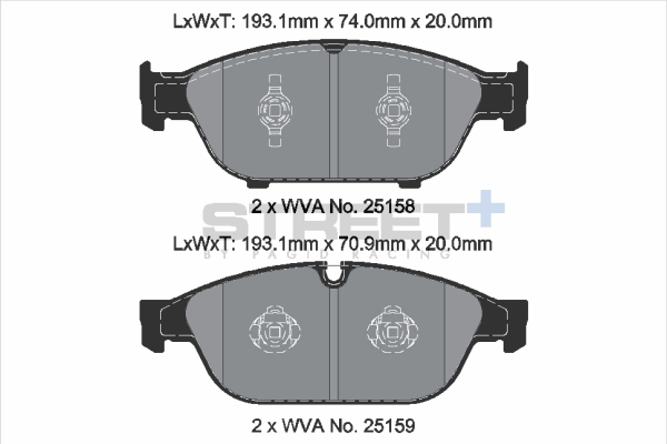 Kit de plaquettes de frein, frein à disque PAGID Racing T8109SP2001