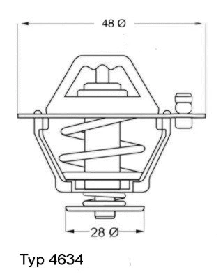 Thermostat, liquide de refroidissement BorgWarner (Wahler) 4634.76