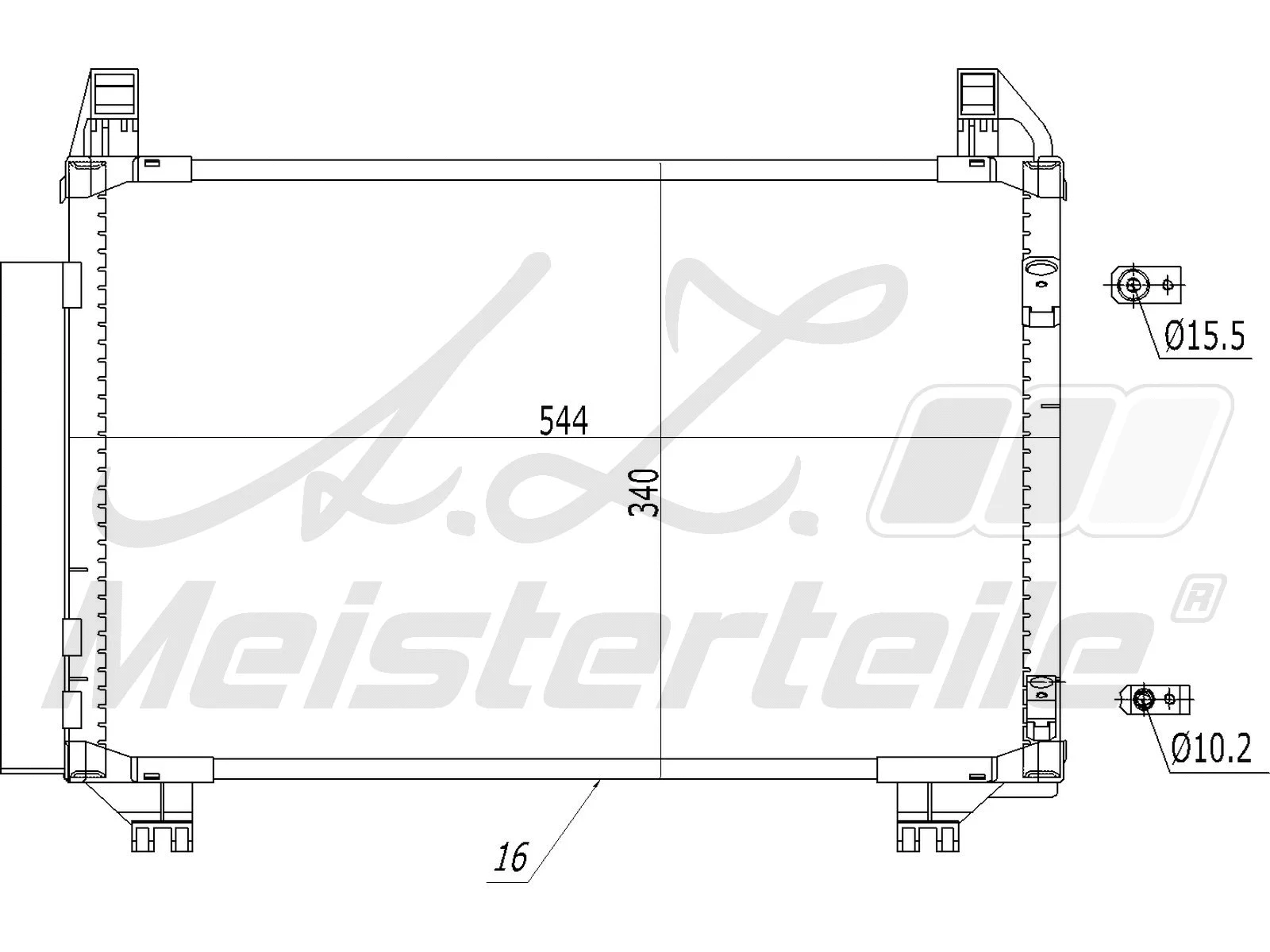 Condenseur, climatisation A.Z. Meisterteile AZMT-45-030-1288
