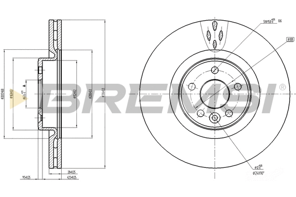 Disque de frein BREMSI CD7680V