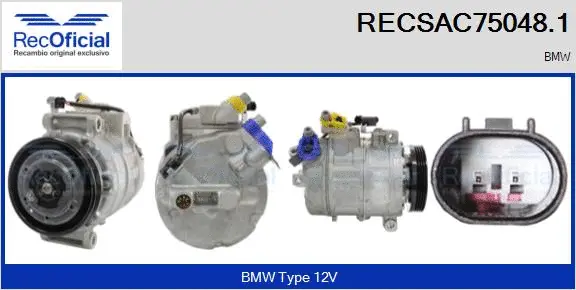 Compresseur, climatisation RECOFICIAL RECSAC75048.1