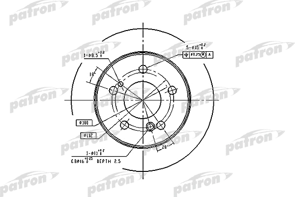 Disque de frein PATRON PBD1583
