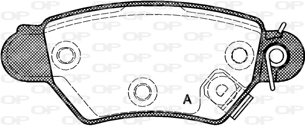 Kit de plaquettes de frein, frein à disque OPEN PARTS BPA0685.02