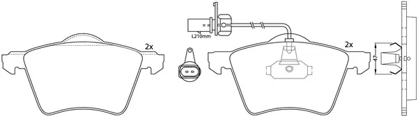 Kit de plaquettes de frein, frein à disque SB BP33340W