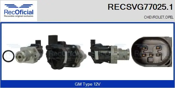 Vanne EGR RECOFICIAL RECSVG77025.1