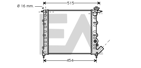 Radiateur, refroidissement du moteur EACLIMA 31R60015