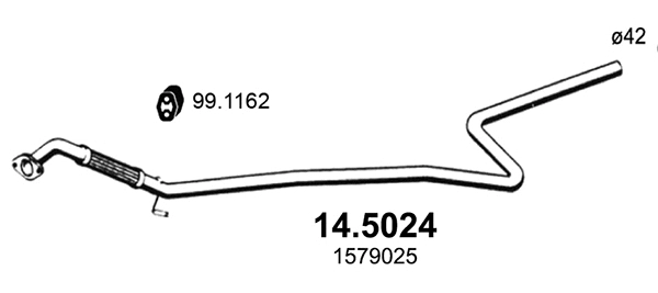 Tuyau d'échappement ASSO 14.5024